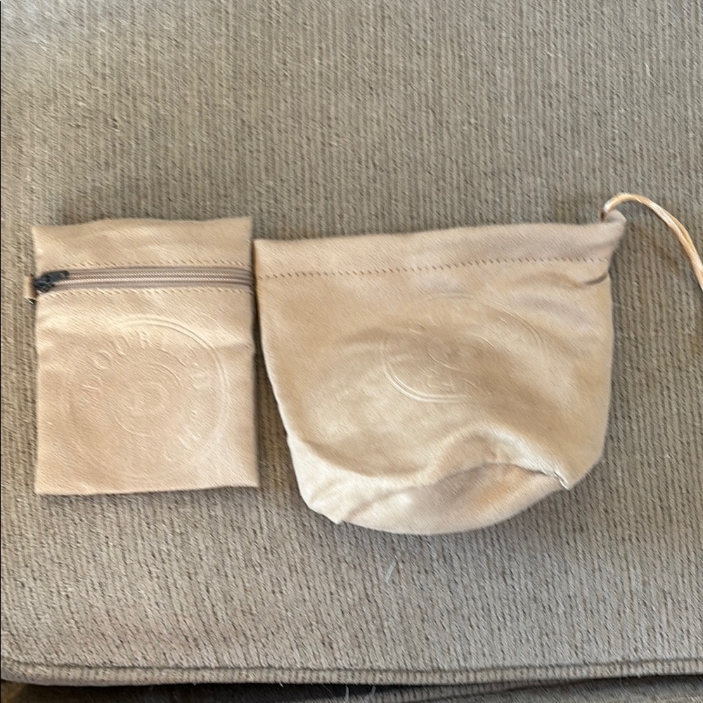 Tan Leather Pouch Set